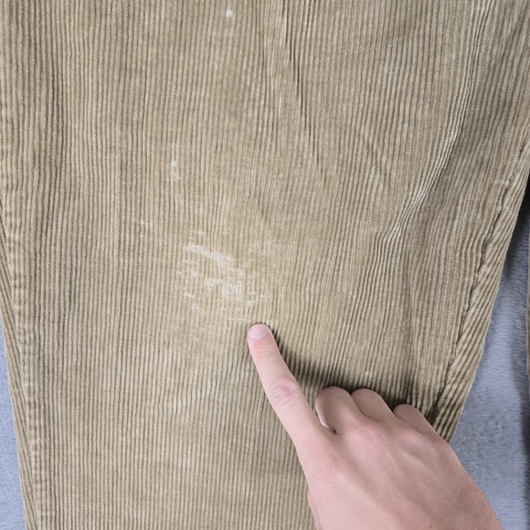 Polo Ralph Lauren Andrew Pleated Corduroy Pants Tan Khaki W38 Vintage 90s - Picture 6 of 11